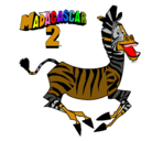 Dibujo Madagascar 2 Marty pintado por Cebra