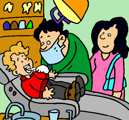 Niño en el dentista