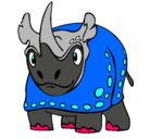 Dibujo Rinoceronte pintado por AILITA