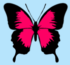 Dibujo Mariposa con alas negras pintado por celia22