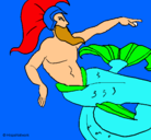 Dibujo Poseidón pintado por adriano
