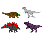 Dibujo Dinosaurios de tierra pintado por lobito