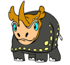 Dibujo Rinoceronte pintado por felipe