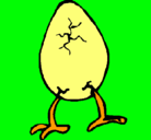 Dibujo Huevo con patas pintado por DuLzezitha