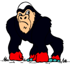 Dibujo Gorila pintado por pericotudo