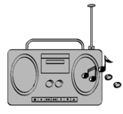 Dibujo Radio cassette 2 pintado por gugugugugu