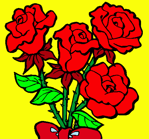 Dibujo Ramo de rosas pintado por DuLzezitha