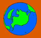 Dibujo Planeta Tierra pintado por andres