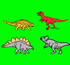 Dibujo Dinosaurios de tierra pintado por memo