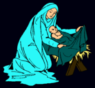 Dibujo Nacimiento del niño Jesús pintado por yeyi