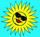 Dibujo Sol con gafas de sol pintado por aaaaaaaaaaaaaaa