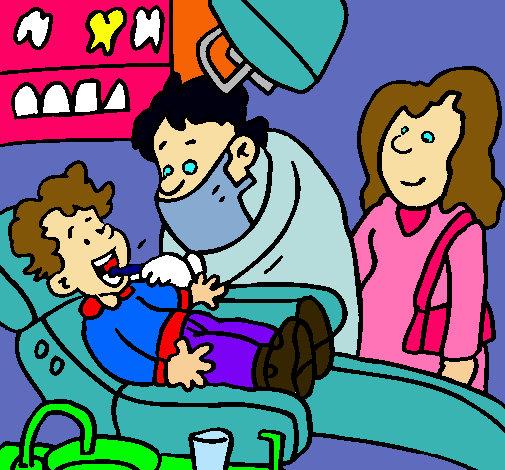 Niño en el dentista