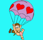 Dibujo Cupido en paracaídas pintado por DuLzezitha