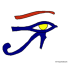 Dibujo Ojo Horus pintado por isis