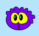 Dibujo Puffle 2 pintado por dinosaurio