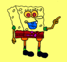 Dibujo Bob Esponja pintado por tiki