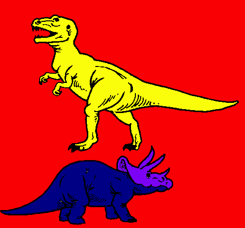 Triceratops y tiranosaurios rex