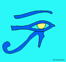 Dibujo Ojo Horus pintado por adriano