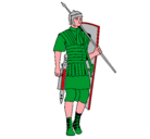 Dibujo Soldado romano pintado por trago