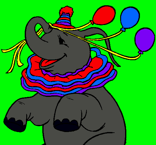 Elefante con 3 globos