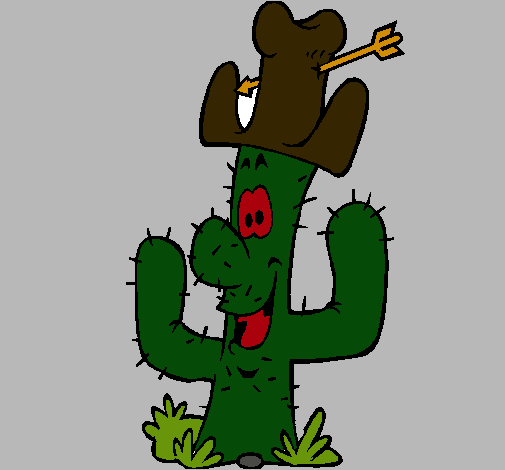 Cactus con sombrero