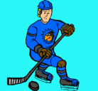 Dibujo Jugador de hockey sobre hielo pintado por papuyo