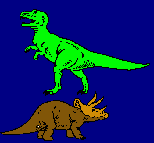 Triceratops y tiranosaurios rex