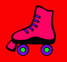 Dibujo Patín sobre ruedas pintado por patines