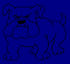 Dibujo Perro Bulldog pintado por ernesto