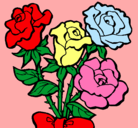 Dibujo Ramo de rosas pintado por alba22