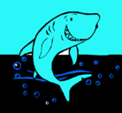 Dibujo Tiburón pintado por mandibulin