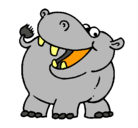 Dibujo Hipopótamo pintado por dilebube