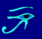Dibujo Ojo Horus pintado por angi
