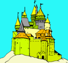 Dibujo Castillo medieval pintado por papi