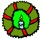 Dibujo Corona de navidad II pintado por mon01