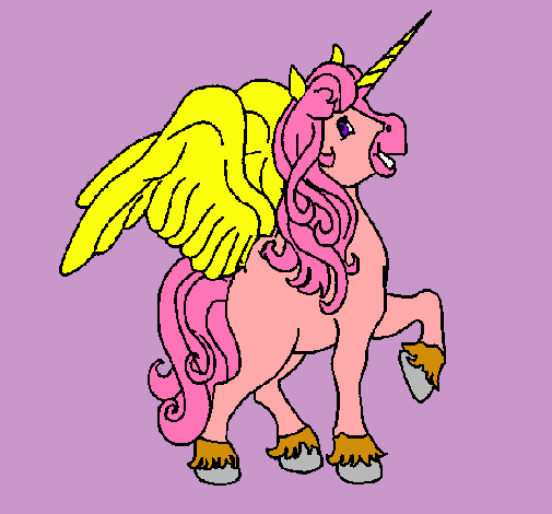 Unicornio con alas