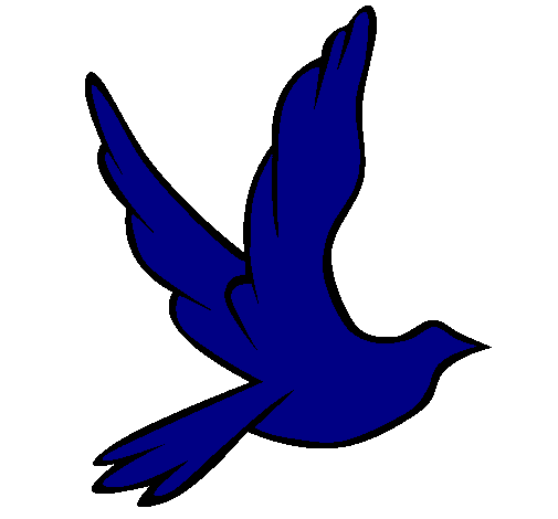 Dibujo Paloma de la paz al vuelo pintado por paticanta