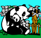 Dibujo Mama panda pintado por aini