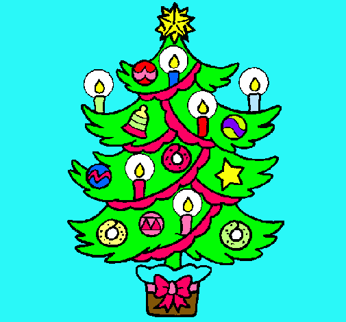 Árbol de navidad con velas