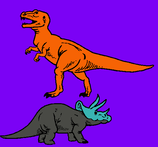 Triceratops y tiranosaurios rex