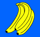 Dibujo Plátanos pintado por platano