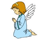 Dibujo Ángel orando pintado por angel