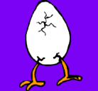 Dibujo Huevo con patas pintado por Alesh 