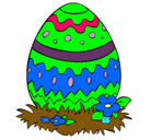 Dibujo Huevo de pascua 2 pintado por yucas