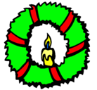 Dibujo Corona de navidad II pintado por maye