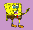 Dibujo Bob Esponja pintado por evelio