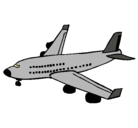 Dibujo Avión de pasajeros pintado por Ancianis