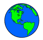 Dibujo Planeta Tierra pintado por valeska