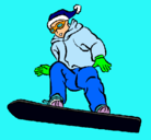 Dibujo Snowboard pintado por matarabade