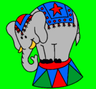 Dibujo Elefante actuando pintado por amalia